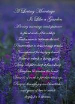 CA Loving Marriage Is Like a Garden (Frameable) - Click To Enlarge